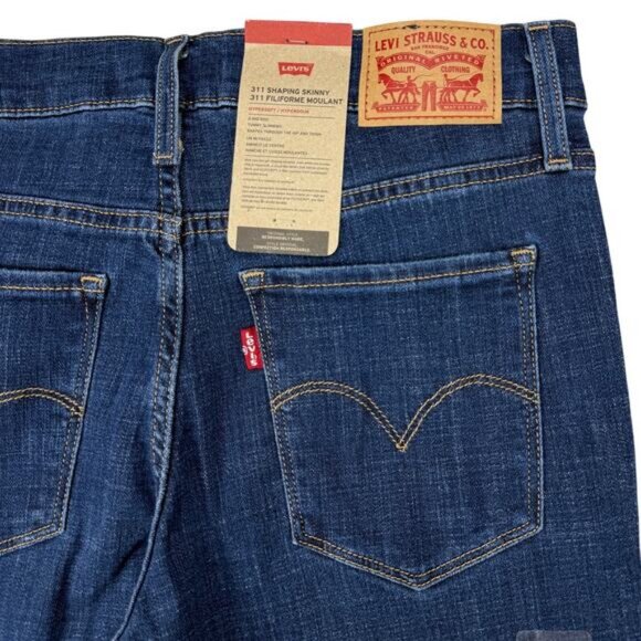 Levi's 311 Shaping Skinny Mid Rise Stretch Jeans Womens Size 27 x 32 - Picture 9 of 9